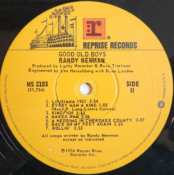Randy Newman : Good Old Boys (LP, Album, RE, Win)