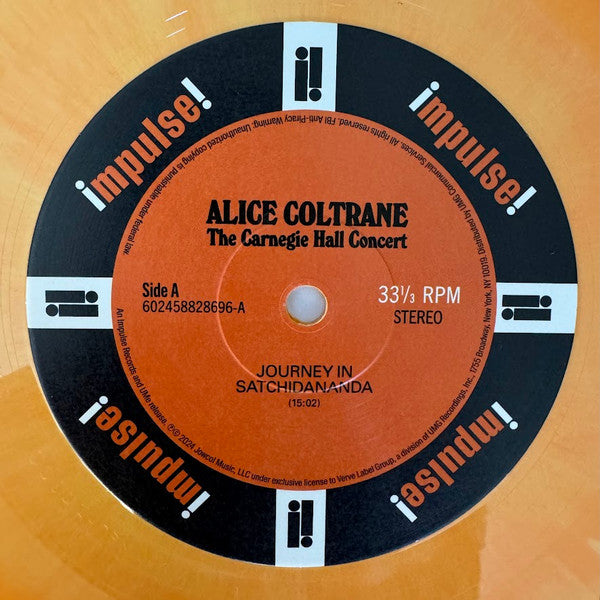 Alice Coltrane : The Carnegie Hall Concert (2xLP, Album, Opa)