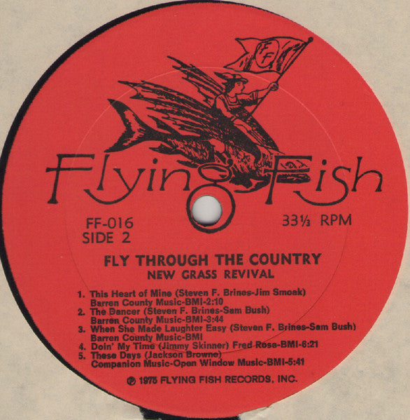 New Grass Revival : Fly Through The Country (LP, Album, Red)