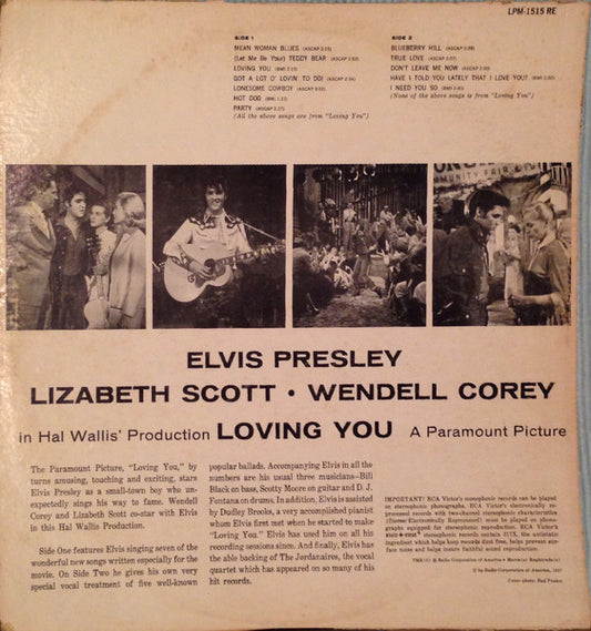 Elvis Presley : Loving You (LP, Album, Mono, RE)
