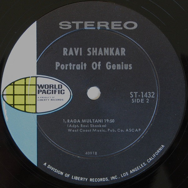 Ravi Shankar : Portrait Of Genius (LP, Album, RE, Roc)