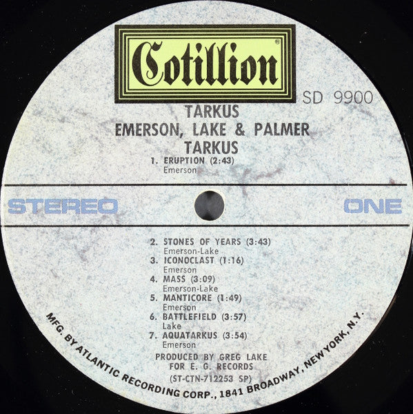 Emerson, Lake & Palmer : Tarkus (LP, Album, SP )