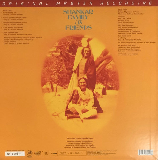 Ravi Shankar : Shankar Family & Friends (LP, Album, Ltd, Num, RM)