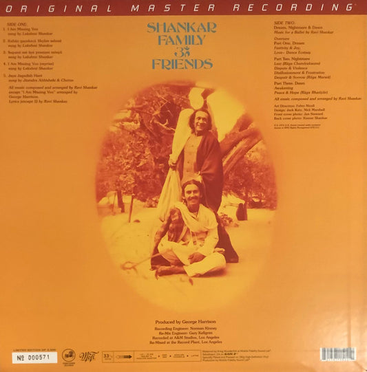 Ravi Shankar : Shankar Family & Friends (LP, Album, Ltd, Num, RM)