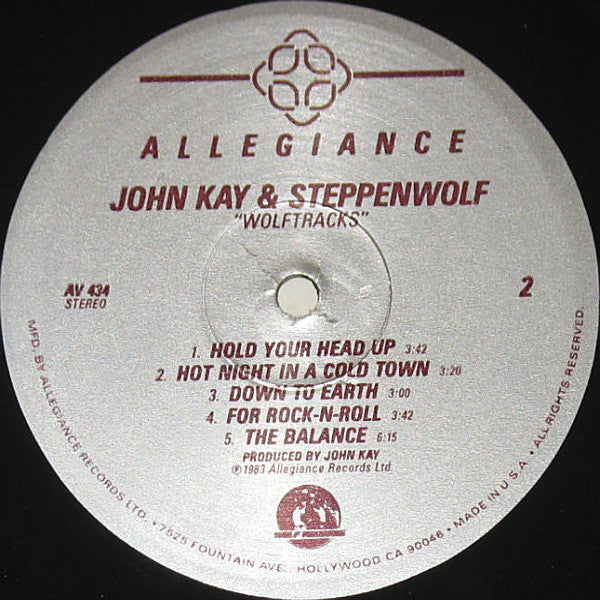 John Kay & Steppenwolf : Wolftracks (LP, Album)