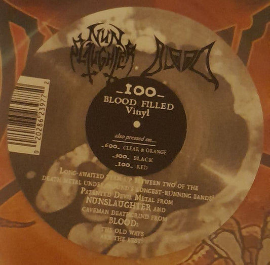 NunSlaughter / Blood (5) : Blood / NunSlaughter (12", MiniAlbum, Cle)