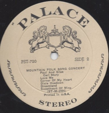 Various : Mountain Folk Song Concert (LP, Comp)