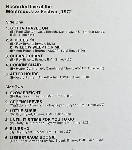 Ray Bryant : Alone At Montreux (LP, Album)