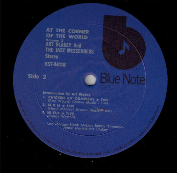 Art Blakey & The Jazz Messengers : At The Jazz Corner Of The World Vol. 2 (LP, Album, RE)