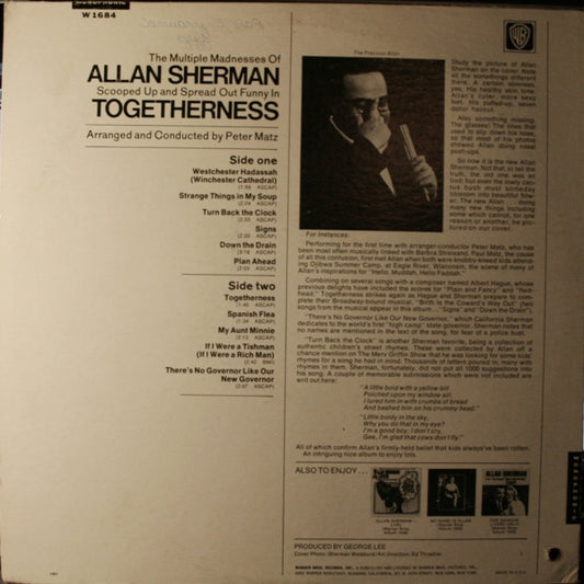 Allan Sherman : Togetherness (LP, Album, Mono)