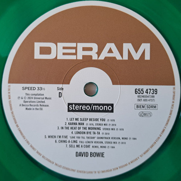 David Bowie : David Bowie (LP, Album, RE, Gre + LP, Comp, Mono, Gre + Dlx, Lt)