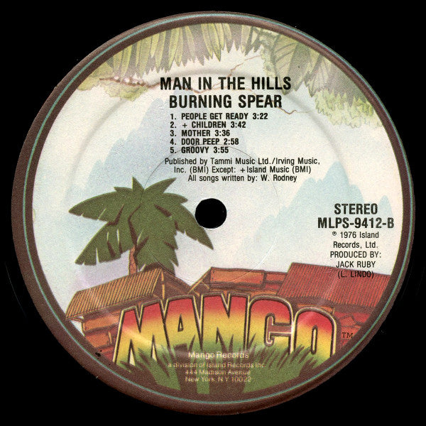 Burning Spear : Man In The Hills (LP, Album, RE, Kee)