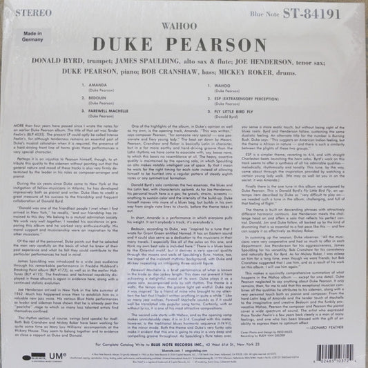 Duke Pearson : Wahoo! (LP, Album, RE, 180)