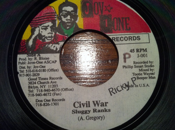 Sluggy Ranks : Civil War (7")
