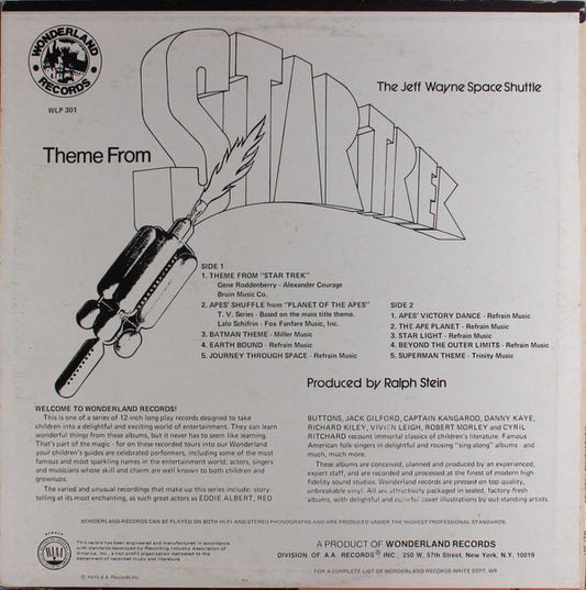 The Jeff Wayne Space Shuttle : Theme From Star Trek / Theme From "Planet Of The Apes" TV Series (Apes' Shuffle) / Batman Theme / Superman Theme (LP)