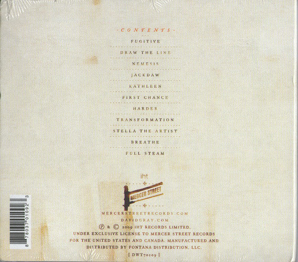 David Gray : Draw The Line (CD, Album, Dig)