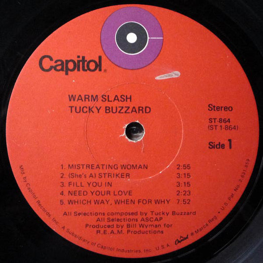 Tucky Buzzard : Warm Slash (LP, Album, RE)