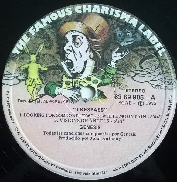 Genesis : Trespass (LP, Album, RE, Gat)
