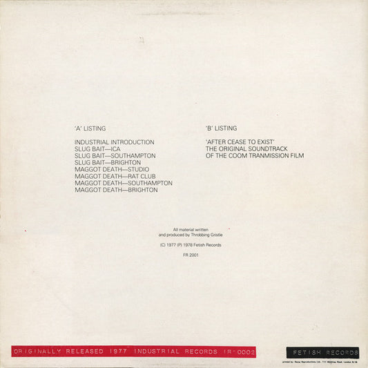 T.G.* : The Second Annual Report (LP, Album, RE, RP)