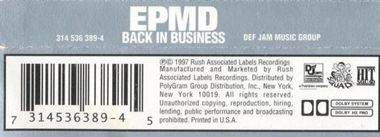 EPMD : Back In Business (Cass, Album, 100)