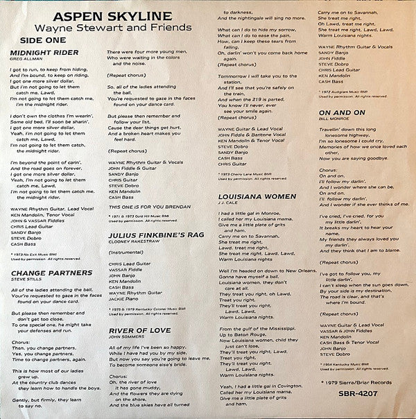 Wayne Stewart And Friends* : Aspen Skyline (LP, Album, Gat)