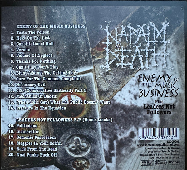 Napalm Death : Enemy Of The Music Business (CD, Album, RE)