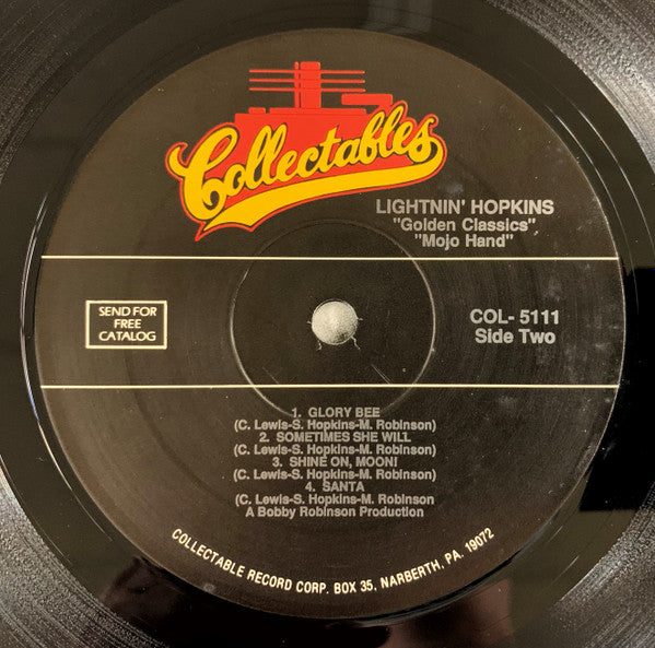 Lightnin' Hopkins : Mojo Hand - Golden Classics (LP, Album, Mono, RE)