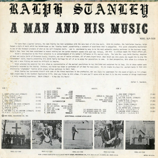 Ralph Stanley : A Man And His Music (LP, Album, Sma)
