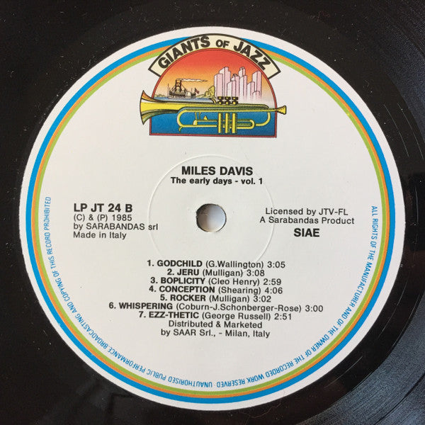 Miles Davis : The Early Days - Vol. 1 (LP, Comp)