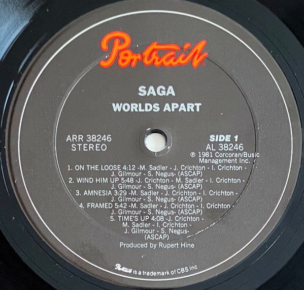 Saga (3) : Worlds Apart (LP, Album, Pit)