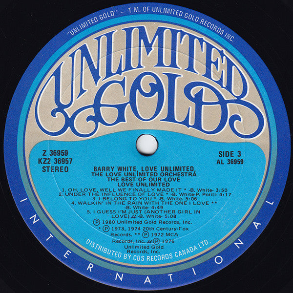 Barry White, Love Unlimited, The Love Unlimited Orchestra* : The Best Of Our Love (2xLP, Comp)