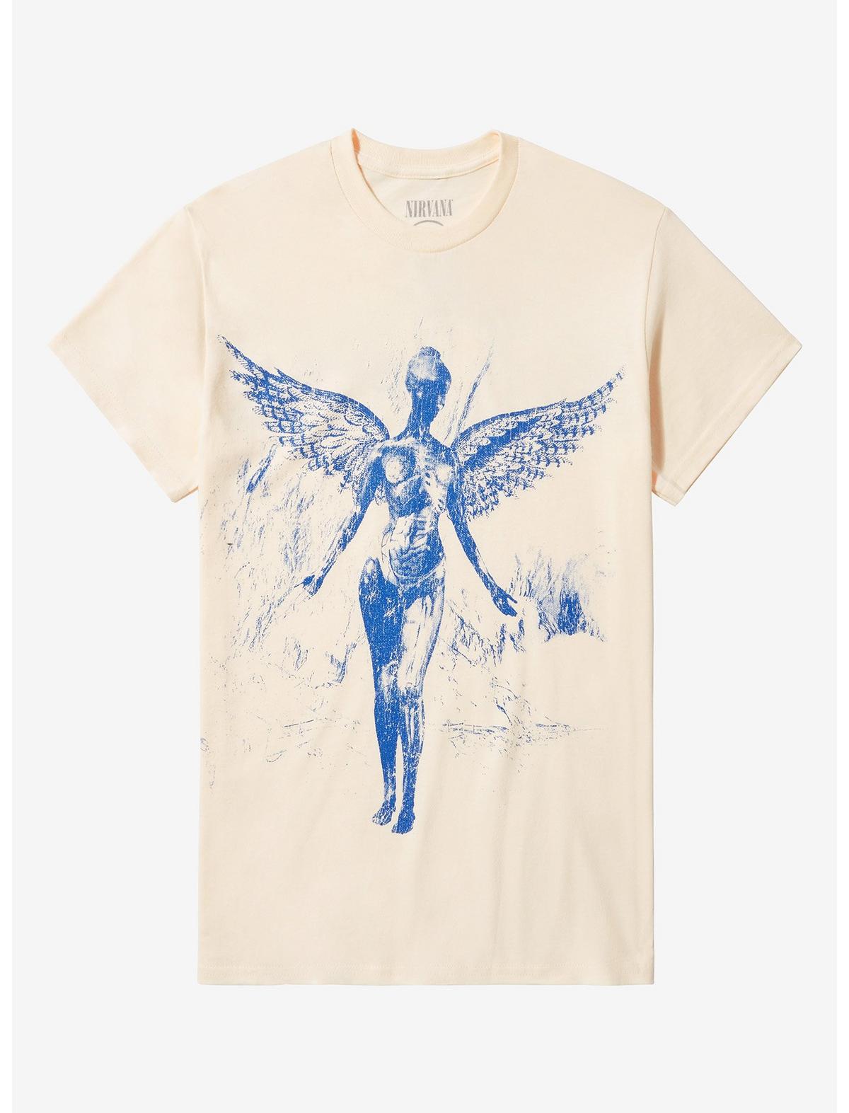 Nirvana Blue In Utero Angel Slim Fit T-Shirt