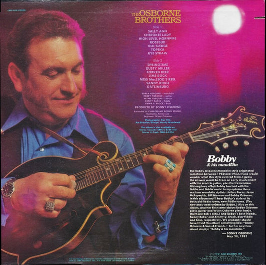 The Osborne Brothers : Bobby & His Mandolin (LP, Album)