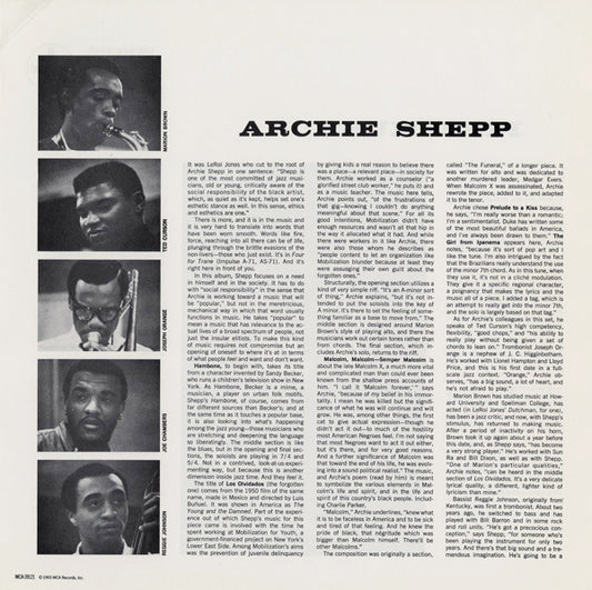 Archie Shepp : Fire Music (LP, Album, RE, RM)