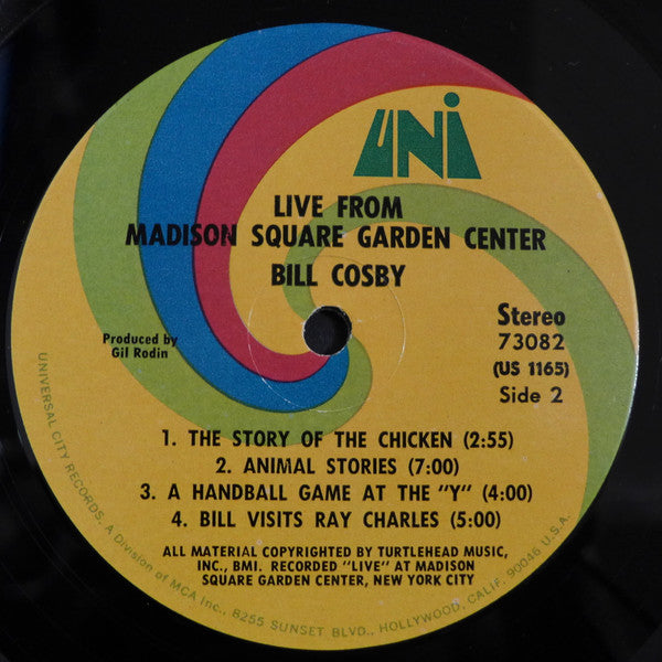 Bill Cosby : "Live" Madison Square Garden Center (LP, Album, Uni)