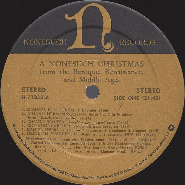 Various : A Nonesuch Christmas (LP, Album, RE, Gat)