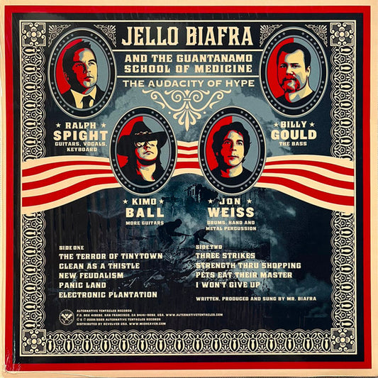 Jello Biafra And The Guantanamo School Of Medicine : The Audacity Of Hype (LP, Album, RE, RM, Sta)