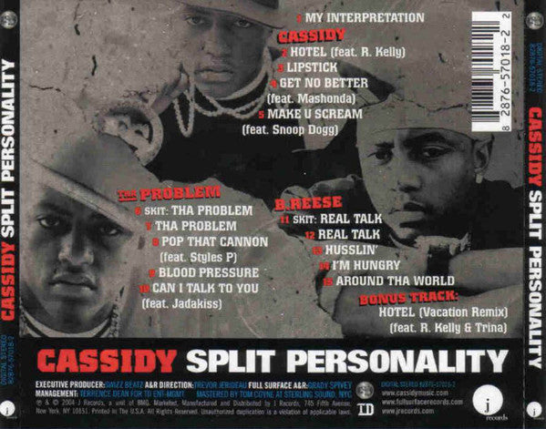Cassidy (3) : Split Personality (CD, Album)