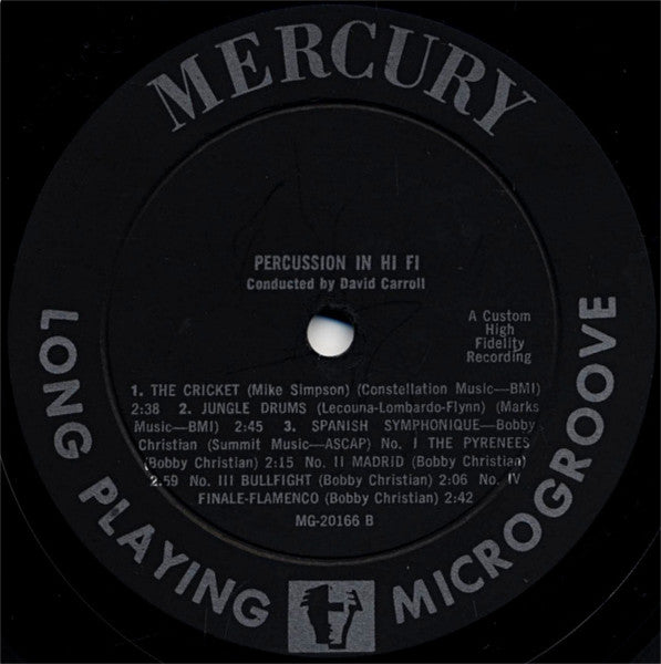David Carroll : Percussion In Hi-Fi (LP, Album, Mono)