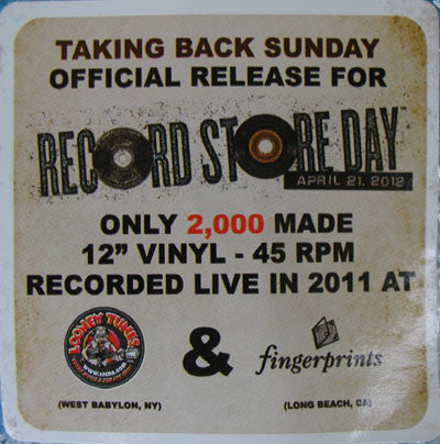 Taking Back Sunday : We Play Songs (12", RSD, Ltd)