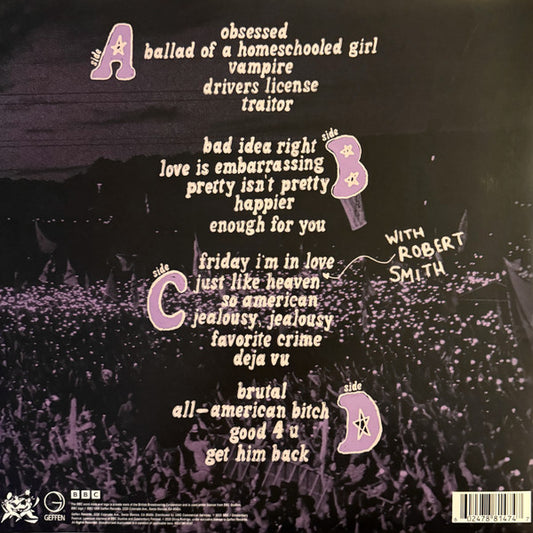 Olivia Rodrigo : Live From Glastonbury (A BBC Recording) (LP, Pur + LP, Pin + Album)