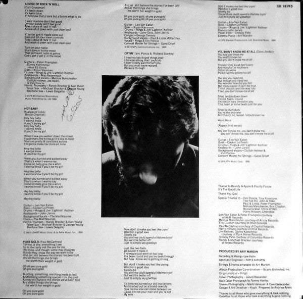 Ringo Starr : Ringo's Rotogravure (LP, Album, RI-)