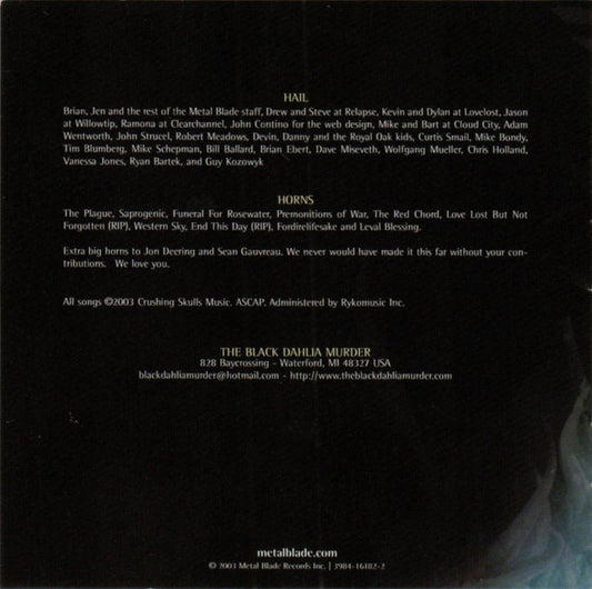The Black Dahlia Murder : Unhallowed (CD, Album)
