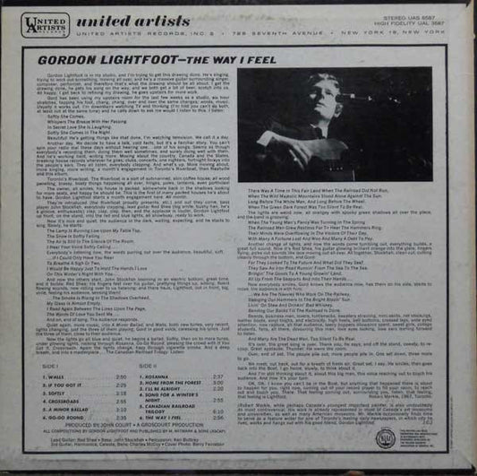 Gordon Lightfoot : The Way I Feel (LP, Album, RE)