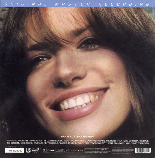 Carly Simon : No Secrets (LP, Album, Ltd, Num, RE, RM, Gat)