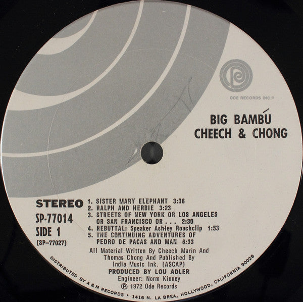 Cheech & Chong : Big Bambú (LP, Album, Pit)