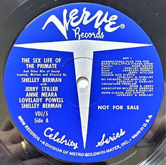 Shelley Berman : The Sex Life Of The Primate (And Other Bits Of Gossip) (LP, Advance, Mono, Promo)