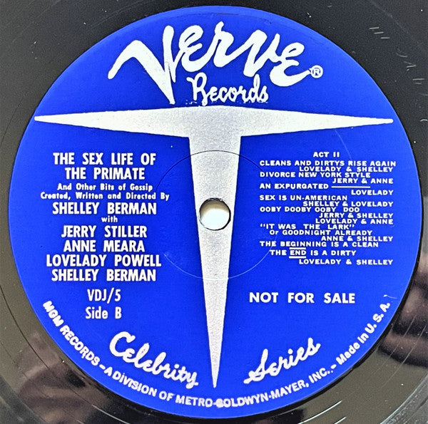 Shelley Berman : The Sex Life Of The Primate (And Other Bits Of Gossip) (LP, Advance, Mono, Promo)