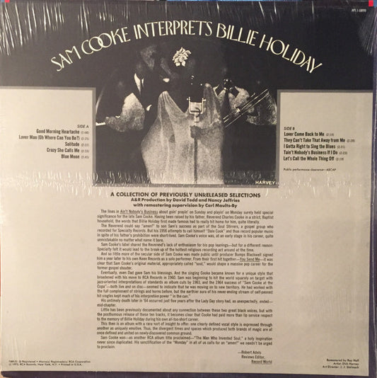 Sam Cooke : Interprets Billie Holiday (LP, Album)