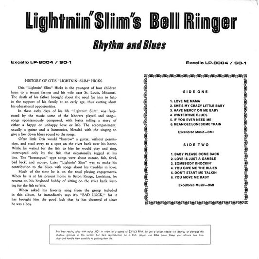 Lightnin' Slim* : Bell Ringer (LP, Album, RE)
